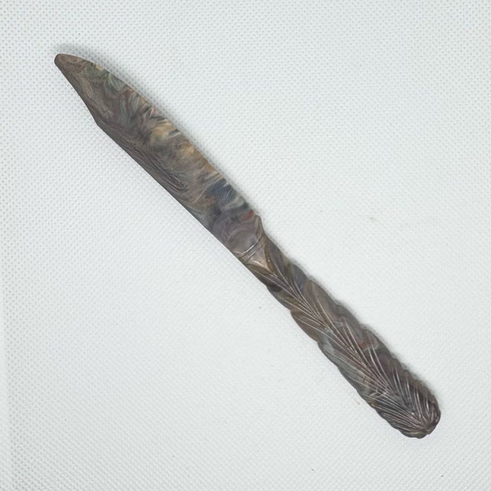 Vintage Marbled Plastic Letter Opener or Kitchen Knife